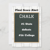 Bracket Tourney Chalkboard Final Score Alert Kaart (Voorkant)