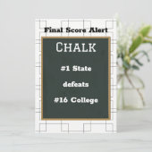 Bracket Tourney Chalkboard Final Score Alert Kaart (Staand voorkant)