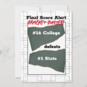 Bracket Tourney Chalkboard Final Score Alert Kaart (Achterkant)