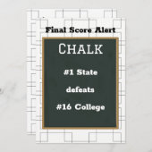 Bracket Tourney Chalkboard Final Score Alert Kaart (Voorkant / Achterkant)