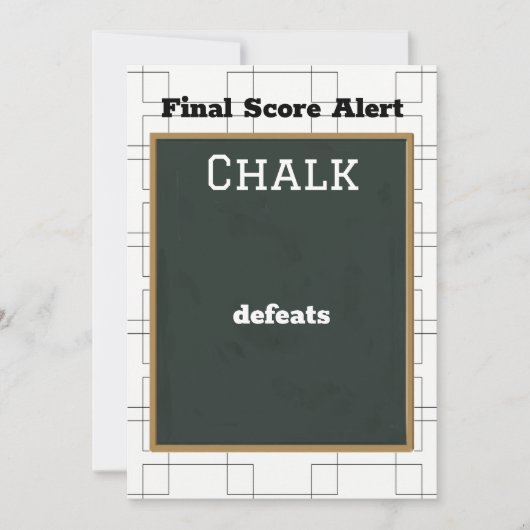 Bracket Tourney Chalkboard Final Score Alert Kaart (Voorkant)