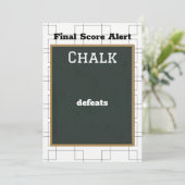 Bracket Tourney Chalkboard Final Score Alert Kaart (Staand voorkant)
