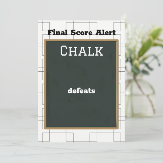 Bracket Tourney Chalkboard Final Score Alert Kaart (Staand voorkant)