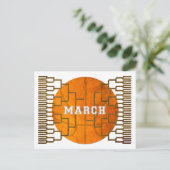 Bracketologie Maart Basketball Bewustheid Briefkaart (Staand voorkant)