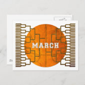 Bracketologie Maart Basketball Bewustheid Briefkaart (Voorkant / Achterkant)