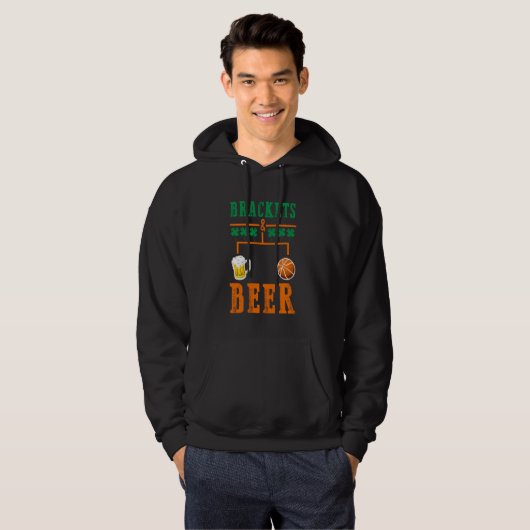 Brackets en beer March Basketball College Hoodie (Voorkant volledig)