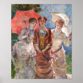 Bracquemond Trio's femmes aux Paraplus Poster