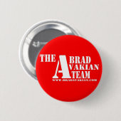 Brad Avakian Team Ronde Button 5,7 Cm (Voorkant /achterkant)