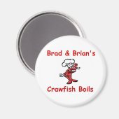 Brad & Brian's Crawfish Boils koelkast magnet (Voorkant / Achterkant)
