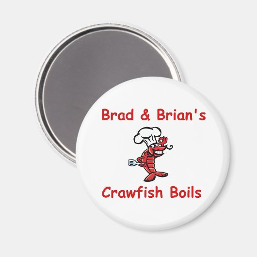 Brad & Brian's Crawfish Boils koelkast magnet (Voorkant / Achterkant)