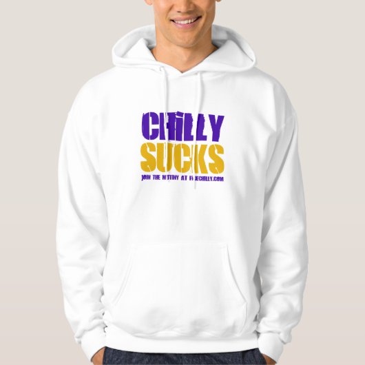 Brad Childress "Chilly Sucks" Hoodie (Voorkant)