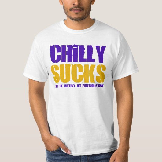 Brad Childress T-shirt "Chilly Sucks" (Voorkant)