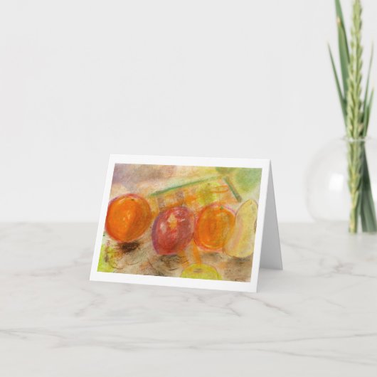 Brad Hines Fruit in Pastel Notecards Kaart (Voorkant)