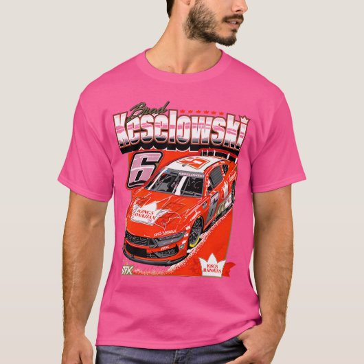 Brad Keselowski Classic Kings Hawaiian Edition T-shirt (Voorkant)