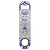 BRAD ~ Paars zilver White ~ Origineel Fractal ~ Speed Flessenopener (Achterkant)