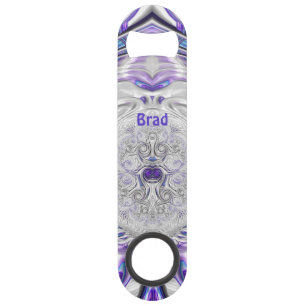 BRAD ~ Paars zilver White ~ Origineel Fractal ~ Speed Flessenopener