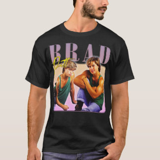 Brad Pitt 90s Stijl Esthetisch Fan Art Design T-shirt