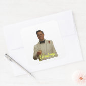 Brad Pitt Inglorious Basters Tarantino Gorlami Vierkante Sticker (Envelop)