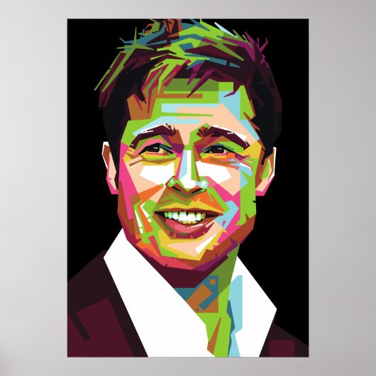 Brad pitt wpap art poster (Voorkant)