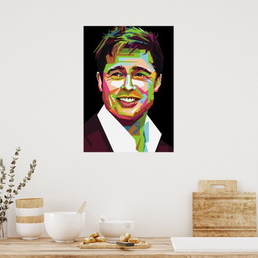 Brad pitt wpap art poster (Keuken)