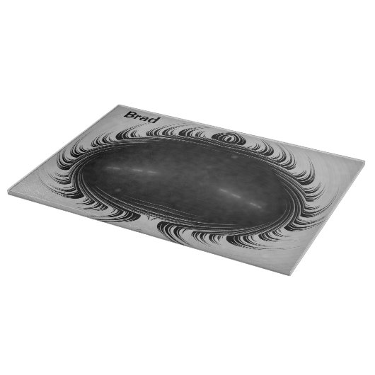 BRAD ~ Startend black white original fractal Snijplank (Hoek)