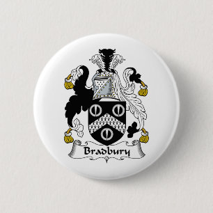 Bradbury Family Crest Ronde Button 5,7 Cm