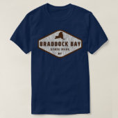 Braddock Bay State Park New York Tree Log textuur T-shirt (Design voorkant)
