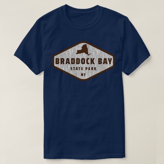 Braddock Bay State Park New York Tree Log textuur T-shirt (Design voorkant)