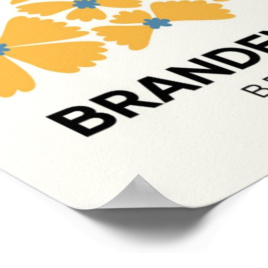 Bradenburg Gate Berlin abstracte reizen bloemsierk Poster (Hoek)