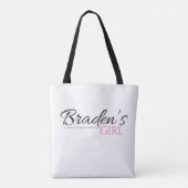 Bradens Girl Canvas tas (Achterkant)