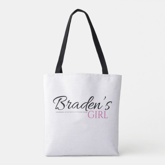 Bradens Girl Canvas tas (Achterkant)
