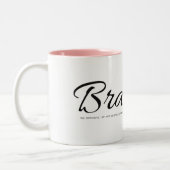 Bradens Girl met zwarte en roze Mok (Links)