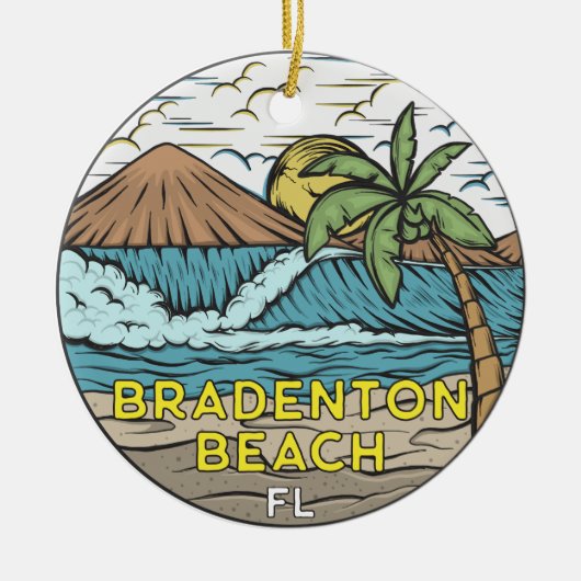 Bradenton Beach Florida  Art Keramisch Ornament (Voorkant)