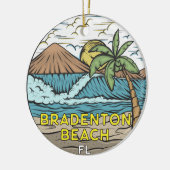 Bradenton Beach Florida  Art Keramisch Ornament (Links)