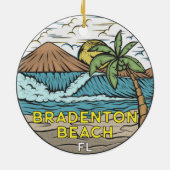 Bradenton Beach Florida  Art Keramisch Ornament (Achterkant)