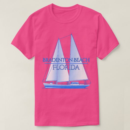 Bradenton Beach Florida Coastal Nautical Sailing S T-shirt (Design voorkant)