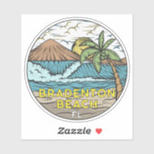 Bradenton Beach Florida Vintage Sticker (Vel)