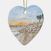 Bradenton Beach Florida zonsondergang Keramisch Ornament (Links)