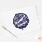 Bradenton Florida ankerzwemstickers Ronde Sticker (Envelop)