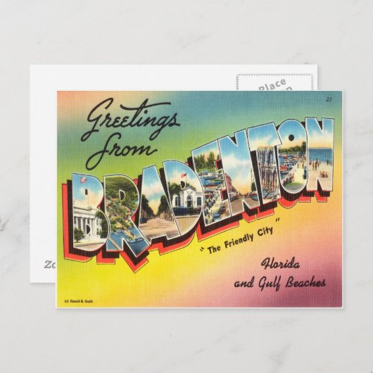 Bradenton Florida Briefkaart (Voorkant / Achterkant)