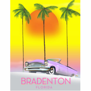 Bradenton Florida Classic autoreisposter Staand Fotobeeldje