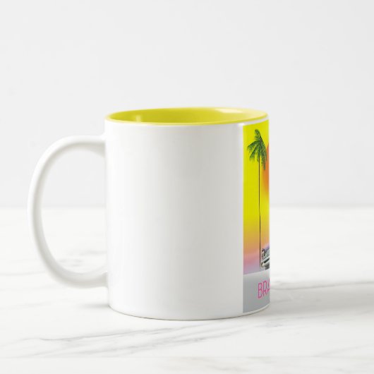 Bradenton Florida Classic autoreisposter Tweekleurige Koffiemok (Links)