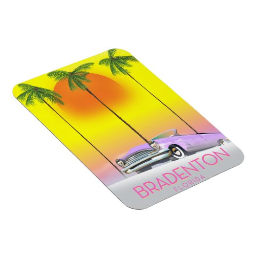 Bradenton Florida klassieke auto reisposter Magneet (Rechterzijde)