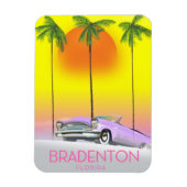 Bradenton Florida klassieke auto reisposter Magneet (Verticaal)