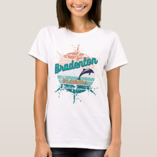 Bradenton Florida Retro  Exploding Sunset T-shirt