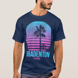 Bradenton Florida  Retro Palm Tree T-shirt
