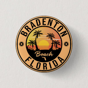 Bradenton Florida Souvenir Beach Vintage Travel Co Ronde Button 3,2 Cm