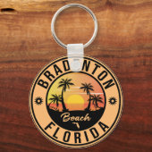 Bradenton Florida Souvenir Beach Vintage Travel Sleutelhanger (Voorkant)