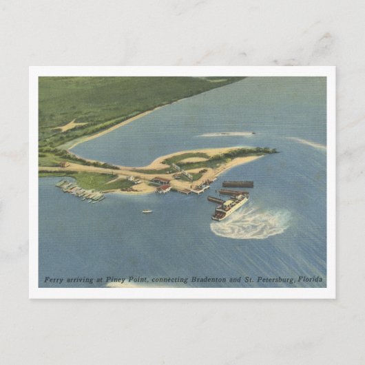 Bradenton Florida Veerboot naar St. Petersburg Briefkaart (Voorkant)