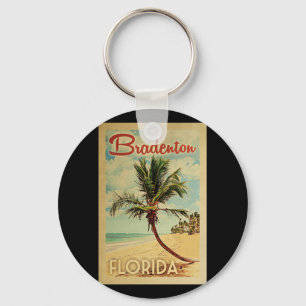 Bradenton Palm Tree Vintage Travel Sleutelhanger